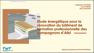 Projet SENMBA 2023 - Étude énergétique pour la rénovation du bâtiment de formation professionnelle des compagnons d'Albi