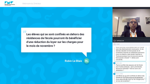 Webinaire du directeur du 2 novembre 2020