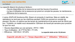 Gestion de production - Capacité/Charge