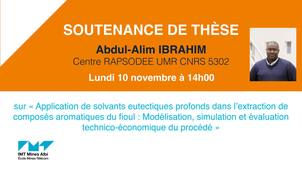Soutenance de thèse de Abdul-Alim IBRAHIM